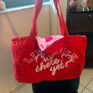 Vintage Victoria’s Secret Pink fabric travel tote